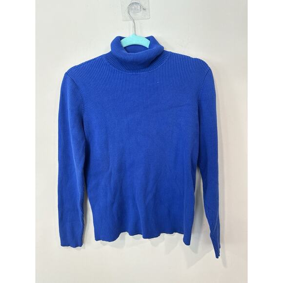 Lauren Ralph Lauren Women’s Cotton Ribbed Turtleneck Size Large 2105 - Picture 1 of 8